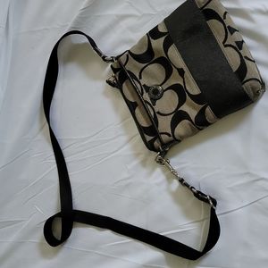 Authentic Coach canvas crossbody bag